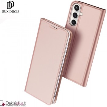 Dux Ducis Skin Pro dirbtinės odos dėklas - rausvas (Samsung Galaxy S25 Fe)